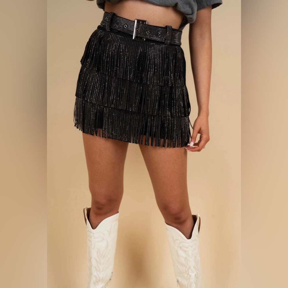 Eye catcher Fringe Skort Black Size Small Worn once to Taylor Swift concert